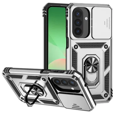 Produktbild von Samsung Galaxy A27 Hülle - Coverup Armor Ring Ständer Back Cover mit Kamera Schutz - Grau