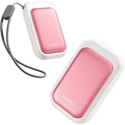 Produktbild von Magnetische Handwärmer Wiederaufladbar 2er Pack 5000mAh Ultra-Dünn Rosa