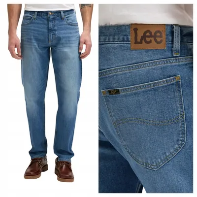 Produktbild von Lee | Herren Jeans David Blue Force Regular Fit Blau Baumwolle Stretch W33 L34 Denim Hose 5-Pocket klassisch bequem Freizeit Alltag Casual Jeanshose