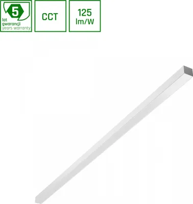 Productafbeelding van Spectrum LED bureaulamp, lineair model, Allday Basic, wit, 150 cm, 30W/40W/50W, instelbare kleurtemperatuur (CCT) 2700K/4000K/6000K, lichtspreiding 115°