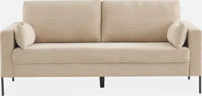 Immagine prodotto di sweeek - Divano a 3 posti con rivestimento in velluto a coste - Beige