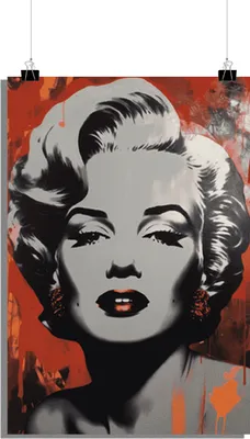 Produktbild von Marilyn Monroe Poster - Klassisches Hollywood-Ikone Poster - Filmposter - 61x91cm - Perfekt zum Einrahmen