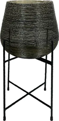 Produktbild von Kaheku Windlicht Copala schwarz gold 38 Ø 70h 1212003938