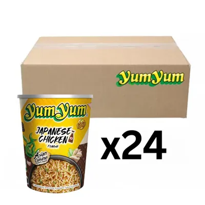 Produktbild von 24er-Pack Yum Yum Instantnudeln Japanese Huhn Shoyu CUP 70g