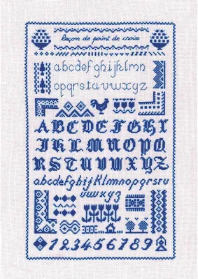 Produktbild von Le Bonheur des Dames Kreuzstich Set "Kreuzstich-Stunde Blau", Zählmuster, 18x29cm