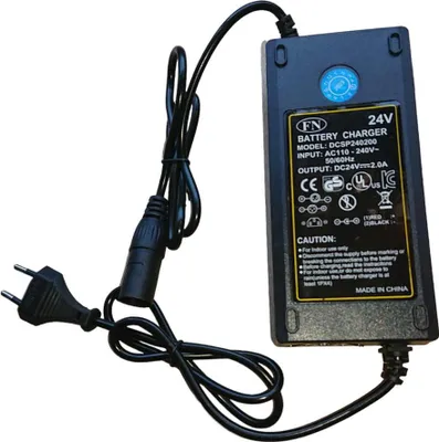 Produktbild von Ladegerät mit Ladekabel 24V 2,0A 3-polig XLR Stecker 18mm