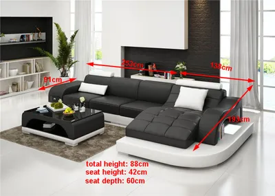 Produktbild von Ecksofa Leder Sofa Couch Polster Eck Sitz Wohnlandschaft Garnitur L-Form Sofas