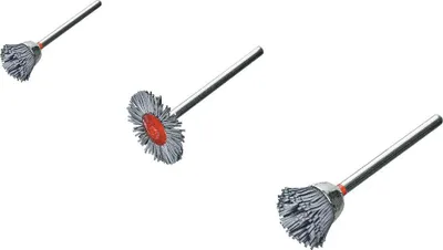 Produktbild von Lessmann Miniaturbürsten Set (3 mm Schleifborsten, je einer Rundbürste) 499801