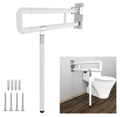 Imagen del producto de Soporte de pared con agarradera - 60 cm - Blanco - Juego de 2 unidades