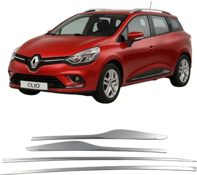 Image de Baguettes de protection latérales en acier inoxydable chromé pour Renault Clio 4 Break 2012-