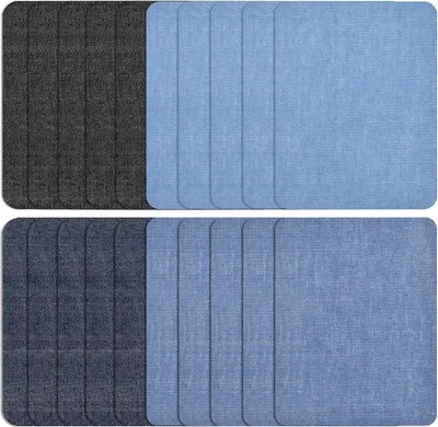 Produktbild von Bügelpatches - Jeans Patches zum Bügeln - 20 Stück - DIY Zuschneidbar - Geeignet für Kleidung und Jacken