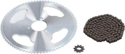 Zdjęcie produktu dla Zestaw łańcucha o wysokiej wytrzymałości 80T 25H 34 mm – rower tandemowy z 3 biegami – 10T z gwintem typu H – 146 ogniw łańcucha wykonanych z wysokiej jakości materiału