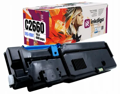 Produktbild von Inkdigo Toner 593-BBBT für Dell C2660dn, C2665dnf – Cyan, 4000 Seiten,, KI-generiertes Bild