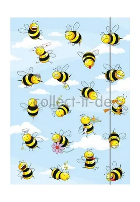 Produktbild von Zeichenmappe "Crazy Bees" - bis DIN A3, mit Gummizugverschluss