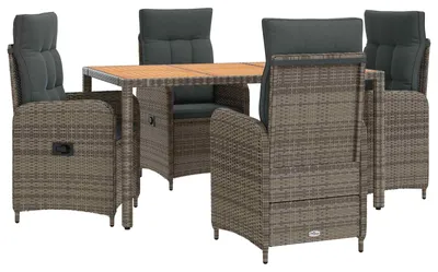 Produktbild von vidaXL Outdoortisch-Set 5 stk. Hellgrau und Dunkelgrau