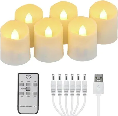 Obrázok produktu pre LED sviečky s pohyblivým plameňom, teplá biela farba, stmievateľné, Ø 4 cm