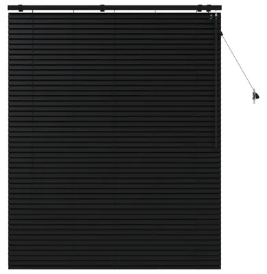 Obrázok produktu pre vidaXL žalúzie, čierna, 125 x 160 cm, 35 mm, masívne drevo paulónia