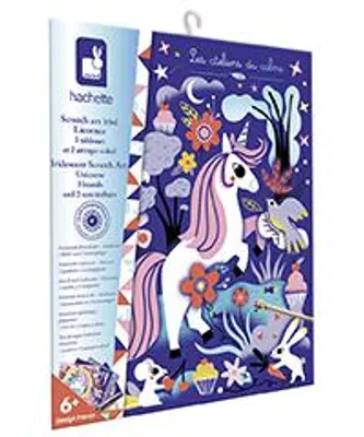 Produktbild von Janod Scratch Art Einhörner - Kreatives Bastelset für Kinder