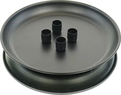 Produktbild von POSIWIO Deko - Teller Schwarz mit 4 Magnetkerzenhaltern Ø 18 cm - Metall