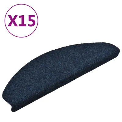 Produktbild von Stufenmatten Selbstklebend 15 Stk. 65x21x4 cm Marineblau Halbrund Groß