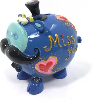 Produktbild von Sparschwein - Miss You - Blau