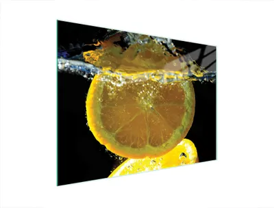Image de Planche à découper en verre 40x30 Citron