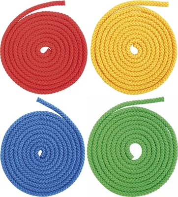 Zdjęcie produktu dla EDUPLAY 170076 Skakanka linowa Uni, 4 kolory, 2,5 m każdy, wielokolorowa (2,5 m)