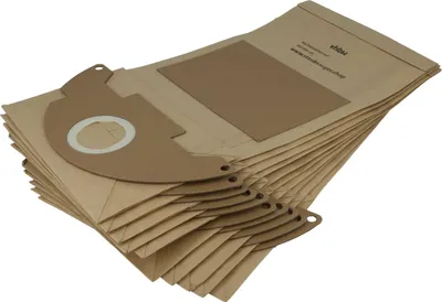 Produktbild von vhbw 10x Staubbeutel kompatibel mit Kärcher 3001 Plus, 3001, 2601, 2501, 2601 plus, A 2120 ME, A 2120, 2501TE Staubsauger - 42cm x 25cm braun