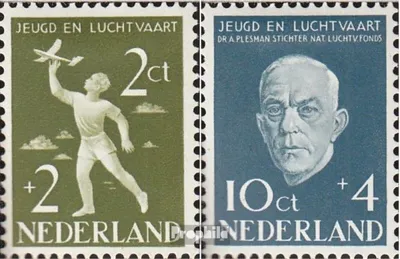 Produktbild von Briefmarken Niederlande 1954 Mi 644-645 (kompl.Ausg.) postfrisch Luftfahrtfonds