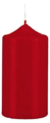 Produktbild von Lackkerzen Stumpenkerzen Rot 150 x Ø 80 mm, 4 Stück