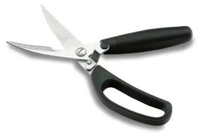 Geflügelschere, 1 Stück, schwarz, legierter Stahl, Edelstahl