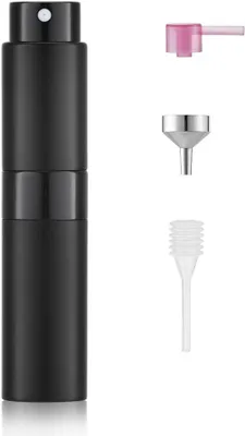 Produktbild von ml leere, nachfüllbare Reise-Sprühflasche, Parfümzerstäuber, Parfüm-Nachfüllspray, Reisespray (Schwarz)
