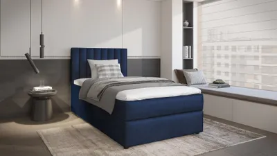 Obrázok produktu pre Americká jednolôžková posteľ 80x200 KAIVA 2 - modrá