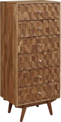 Immagine prodotto di MASSIVMOEBEL24 | MOSAYK #108 Comò in legno di acacia - laccato / natur 53x42x128