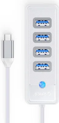 Obrázok produktu pre Orico Hub adaptér USB-C na 4x USB 3.0, 0,15 m, biely