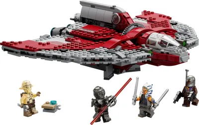 Produktbild von LEGO 75362 Star Wars Ahsoka Tanos T-6 Jedi Shuttle Set, baubares Raumschiff-Spielzeug mit 4 Minifiguren inkl. Sabine Wren und Marrok mit Lichtschwertern, Geschenk für Fans der Ahsoka-Serie