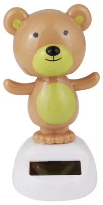 Produktbild von Armaturenbrett Wackelfigur Bär Teddy Bärchen Solarfigur beige