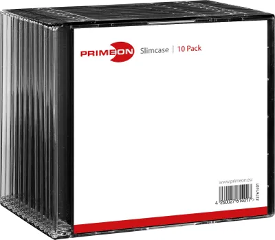 Obrázok produktu pre PRIMEON CD/DVD Leerhüllen Slimcase (10x)