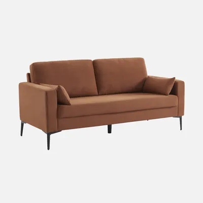 Produktbild von sweeek - 3-Sitzer-Sofa mit Cordbezug - Terrakotta