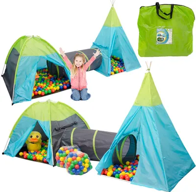 Produktbild von Spielset Kinderspielzelt Pocahontas inkl. 200 Bällebadbällen Spielzelt Spielhaus