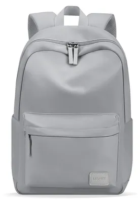 Produktbild von Laptop Rucksack 15,6 Zoll Damen Herren Grau Wasserdicht Leicht