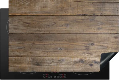 Produktbild von KitchenYeah© Herdabdeckplatte Holzbretter mit einer besonderen Struktur , 81x52cm, Küche Deko, Glaskeramikkochfeld Herdabdeckung, Abdeckplatte fùr Kochfeld