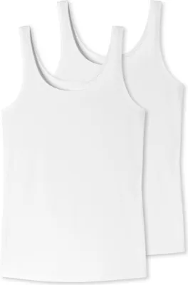 Produktbild von Schiesser Damen 2 er Pack Trägertop Gr. L  weiss