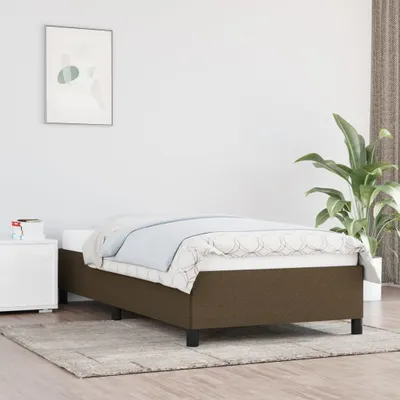 Produktbild von The Living Store Bettgestell Dunkelbraun 90x190 cm Stoff