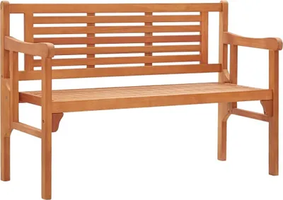 Image de Banc de jardin pliable 120 cm en bois massif d'eucalyptus