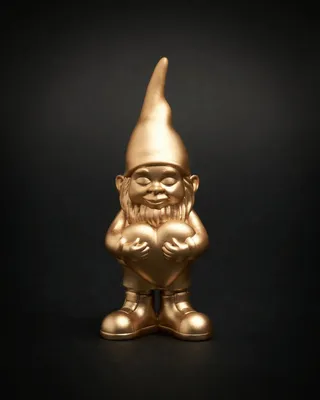 Image de Statue en or « Amoureux des nains » 12 cm