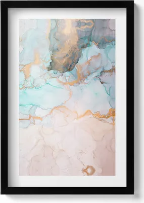 Produktbild von Abstraktes Bild– Wandbild mit Rahmen – Gerahmtes Bild  – Wanddekoration – 40x60 cm –  Schwarz
