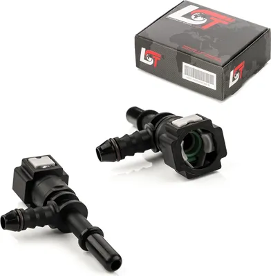 Produktbild von 2x Schnellverschluss Kraftstoffleitung Kupplung T-Stück 7,89x6mm für JEEP FORD