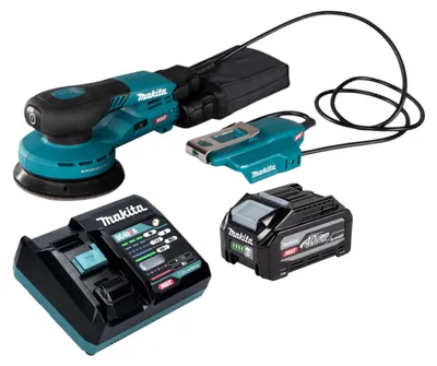 Produktbild von Makita BO 003 CGU101 Akku Exzenterschleifer 40 V max. 125 mm 3,0 mm Hub Brushless + 1x Akku 4,0 Ah + Ladegerät