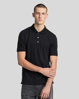 Productafbeelding van LYLE & SCOTT - Herenpolo met fijne stof en ton-sur-ton logo - Maat XL